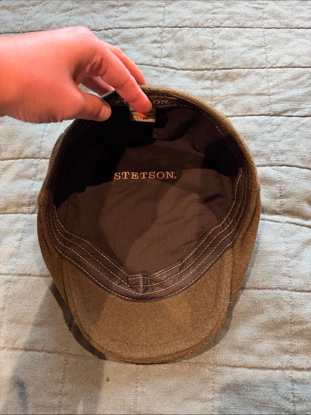 Stetson dark green wool cap